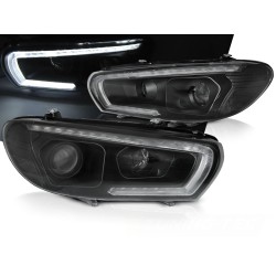 VW SCIROCCO 08-04.14 - přední černá světla s LED denním svícením a dynamickým blinkrem