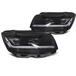 Volkswagen T6 2015-2019 - Přední LED světla černá DRL