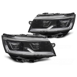 Volkswagen T6.1 2020-2024 - Přední LED světla ČERNÁ DRL