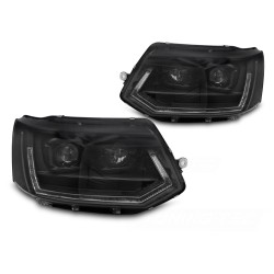 Volkswagen T5 2010-2015 - přední FULL LED světla T6 Look černá