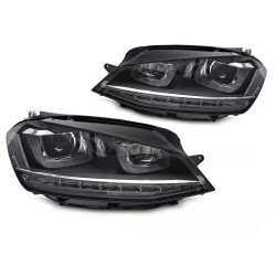 Volkswagen Golf VII 2013-2017 - Přední LED světla stříbrná SEQ DRL