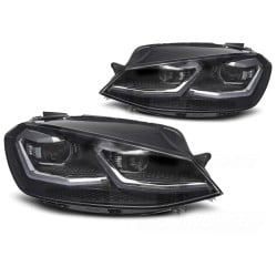 Volkswagen Golf VII 2017-2019 - Přední LED světla se stříbrnou linkou SEQ