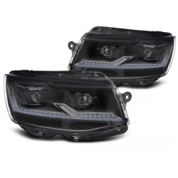 Volkswagen T6 2015-2019 - Přední světla FULL LED černá SEQ DRL