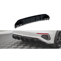Audi A3 8Y, vložka zadního nárazníku s imitacemi koncovek výfuku, S-Line, s černými imitacemi koncovek, Maxton design