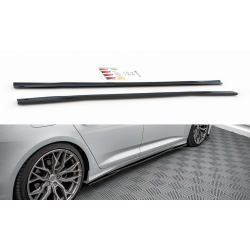 Audi A6 C8 S-Line, spoiler pod přední nárazník ver.1, Maxton design