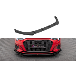 Audi A3 8Y Spoiler pod přední nárazník s křidélky Street Pro Maxton Design bez povrchové úpravy s červenou linkou