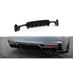 BMW řada 4 F32 / F33 / F36 M-Pack, vložka zadního nárazníku s dvojkoncovkou na obou stranách, Maxton design
