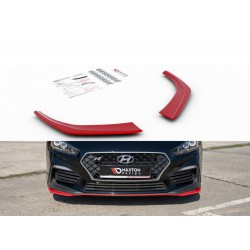 Maxton Design boční splittery pod originální přední nárazník Hyundai I30N (2017-) hatch./fastback, červené
