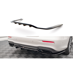 Mercedes třída E W213 FL/AMG-Line/Sedan, středový spoiler pod zadní nárazník s žebrováním, Maxton design