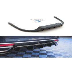 Volkswagen Passat Mk8 B8, středový spoiler pod zadní nárazník s žebrováním, Maxton Design