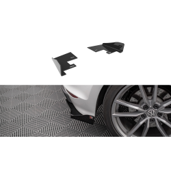 Volkswagen Golf R Mk7, křidélka bočních difuzorů zad. nárazníku, černý lesklý plast ABS, Maxton desi
