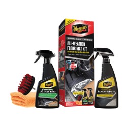 Meguiar's Quik Solutions All Weather Mat Care Kit - sada na čištění a ochranu gumových a plastových koberců