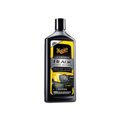 Meguiar's Ultimate Black Plastic Restorer - oživovač a ochrana nelakovaných plastů v exteriéru i interiéru, 473 ml