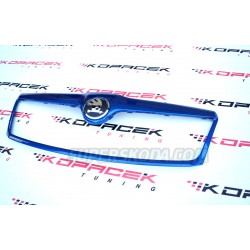 Škoda Octavia II 09-13 facelift - rámeček masky RACE BLUE (F5W) s stříbrným logem
