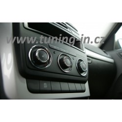 Škoda Octavia II Facelift 09-12 - chrom kroužky ovladačů man. topení KI-R