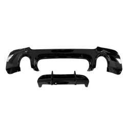 BMW 3 E92/E93 2006-2013, difuzor zadního nárazníku pro M-Pack nárazník s koncovkami na obou stranách ČERNÝ LESKLÝ