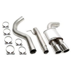 TA Technix sportovní nerezový catback výfuk - BMW 3 E90 sedan, E91 Touring, E92 coupé, E93 cabrio 316d / 318d / 320d, 2x 80 mm rovná nerezová koncovka s pertlem