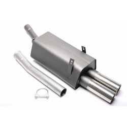 TA Technix sportovní výfuk - BMW 3 E36 320i / 323i kromě Compact, 2x 76 mm rovná nerezová koncovka s pertlem