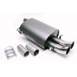 TA Technix sportovní výfuk - BMW 5 E39 sedan 6-válec benzín, 2x 76 mm DTM zahnutá nerezová koncovka bez pertlu