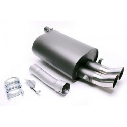 TA Technix sportovní výfuk - BMW 5 E39 Touring 6-válec benzín, 2x 76 mm DTM zahnutá nerezová koncovka bez pertlu