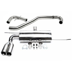 TA Technix závodní nerezový catback výfuk - Audi A3 3dv (8P, 04-13) kromě Quattro, 2x 76 mm rovná nerezová koncovka s pertlem