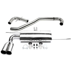 TA Technix závodní nerezový catback výfuk - Audi A3 3dv (8P, 04-13) kromě Quattro, 2x 76 mm rovná nerezová koncovka bez pertlu