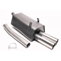 TA Technix sportovní výfuk - BMW 3 E36 320i / 323i kromě Compact, 2x 76 mm rovná nerezová koncovka bez pertlu