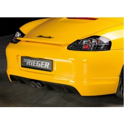 Rieger Tuning spoiler pod originální zadní nárazník s dvojitou koncovkou uprostřed pro Porsche Boxst