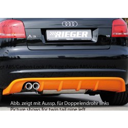 Rieger tuning vložka zadního nárazníku pro Audi A3 (8P) 5-dvéř./Sportback, facelift, r.v. od 07/08,