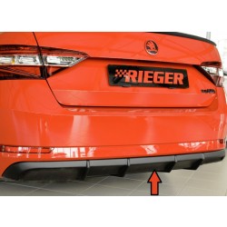 Rieger Tuning vložka zadního nárazníku bez výřezu pro výfukové deflektory pro Škoda Superb III (3T/3
