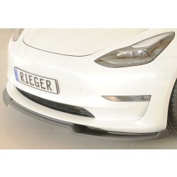 Tesla Model 3 typ 003, spoiler pod přední nárazník, plast ABS bez povrchové úpravy , Rieger Tuning