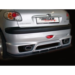 Rieger lipa pod zadní nárazník pro Peugeot 206 convertible CC, sedan r.v. 09/98-05/06, plast ABS bez povrchové úpravy