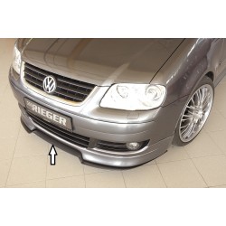 Rieger lipa pod přední nárazník Rieger pro Volkswagen Touran 1T van před faceliftem, 03/03-10/06, plast ABS s povrchovou úpravou Carbon-Look