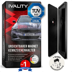 Neviditelný magnetický držák SPZ IVALITY - 1ks