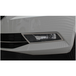 Nerez rámečky mlhovek v nárazníku Škoda Superb III