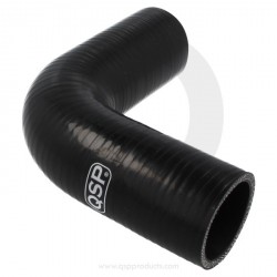 QSP - černá silikonová hadice na benzín / olej  s úhlem 90° ,průměr 51mm
