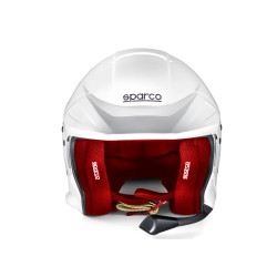 Sparco helma FLUX RJ-i, s interkomem a homologací FIA, barva: bílo-červená