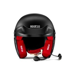 Sparco helma RJ-i s intercomem a homologací FIA, barva: černo-červená