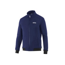 Sparco mikina na zip bez kapuce, barva: modrá