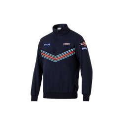 Sparco mikina s polovičním zipem, edice Martini Racing, barva: modrá