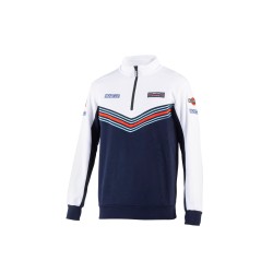 Sparco mikina s polovičním zipem, edice Martini Racing, barva: modro-bílá