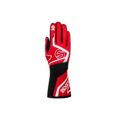 Sparco rukavice TIDE+, s homologací FIA, barva: červeno-černá