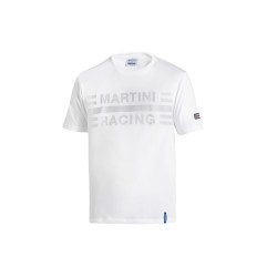 Sparco triko s velkým logem Martini Racing, barva: bílá