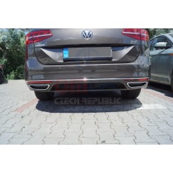 VW Passat B8 - NEREZ chrom lišty zadního nárazníku (3-dílná sada)