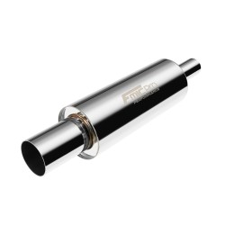 Tlumič výfuku kulatý 425mm vstup/výstup 89mm/89mm