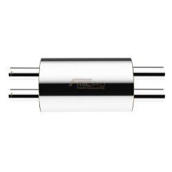 Tlumič výfuku oválný 425mm vstup/výstup 57mm/76mm
