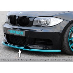 Rieger lipa pod přední nárazník pro BMW řada 1 E82, E88 kabriolet, kupé, 10/07-, plast ABS bez povrchové úpravy