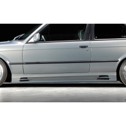 Rieger boční práh mont. strana pravá pro BMW řada 3 E30 kabriolet, kupé, sedan, touring, plast ABS bez povrchové úpravy, s prolisem, s prolisem a dvěma výřezy
