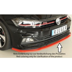 Rieger lipa pod přední nárazník pro Volkswagen Polo AW 5-dvéř., 06/17-, plast ABS bez povrchové úpravy
