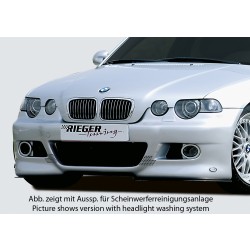 Rieger kompletní přední nárazník pro BMW řada 3 E46 compact po faceliftu, plast ABS bez povrchové úpravy, pro vozy bez ostřikovačů světlometů